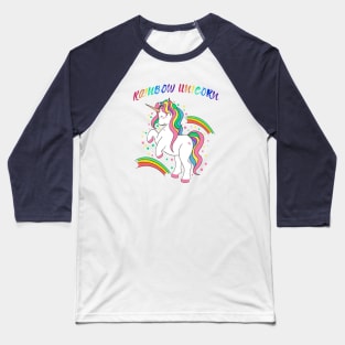 Rainbow Unicorn Lover Baseball T-Shirt